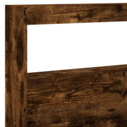 Berkfield Headboard Cabinet With Led Smoked Oak 220X17X102 Cm - thumbnail 9