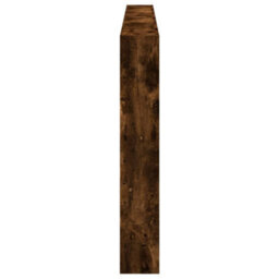 Berkfield Headboard Cabinet With Led Smoked Oak 220X17X102 Cm - thumbnail 7