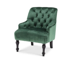 Velvet Bottle Green Armina Accent Chair - thumbnail 3