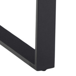 Wyld Haus Stovring Black Marble Effect Dining Table With Black U-Shaped Metal Legs - thumbnail 8