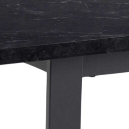 Wyld Haus Stovring Black Marble Effect Dining Table With Black U-Shaped Metal Legs - thumbnail 7