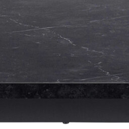 Wyld Haus Stovring Black Marble Effect Dining Table With Black U-Shaped Metal Legs - thumbnail 6