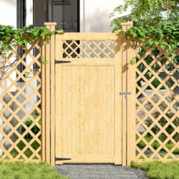 Garden Sanctuary Freestanding Garden Gate Outdoor Entrance Wooden Fence Gate With Latch 90Cm X 180Cm - thumbnail 2