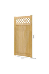 Garden Sanctuary Freestanding Garden Gate Outdoor Entrance Wooden Fence Gate With Latch 90Cm X 180Cm - thumbnail 7