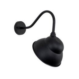 Valuelights Porter 2 X Large Ip23 Rated Black Metal Outdoor Wall Lights With Dome Shaped Light Shade And 6W Led Bulbs Warm White