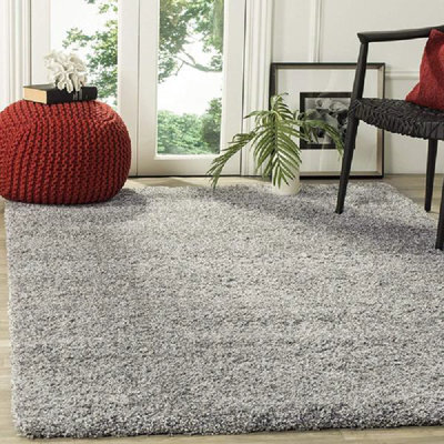 "Bravich Silver Thick Shaggy Rug - California - 110X160Cm (3'7X5'4"")" - image 1