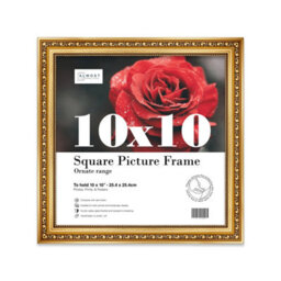 10X10 Gold Ornate Picture Frame (25.4 X 25.4Cm) Poster, Photo, Artwork, Gallery Wall Or Print - thumbnail 1