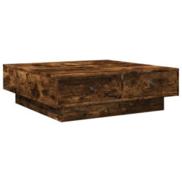 Berkfield Coffee Table Smoked Oak 90X90X28 Cm Engineered Wood - thumbnail 6