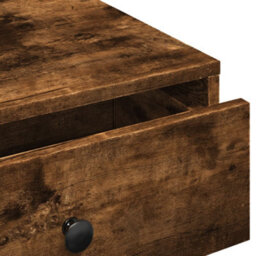 Berkfield Coffee Table Smoked Oak 90X90X28 Cm Engineered Wood - thumbnail 8
