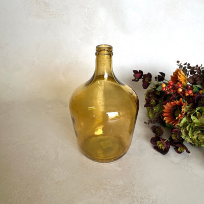 Wholesome Home Large Amber Glass Vase (Recycled Glass) - image 1