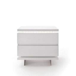 Furniture in Fashion Matis Bedside Cabinet In White Gloss With 2 Drawers And Led - thumbnail 3