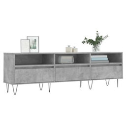 Berkfield Sturdy Tv Cabinet Concrete Grey 150X30X44.5 Cm Engineered Wood - thumbnail 3
