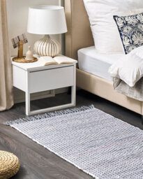Beliani Rug Besni Grey 80 X 150 Cm Cotton - thumbnail 2
