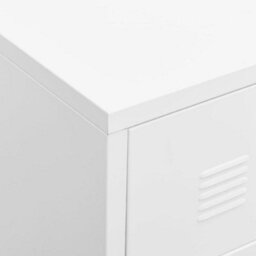 Berkfield Industrial Industrial Tv Cabinet White 105X35X42 Cm Metal - thumbnail 7