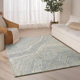 Pure Angles Ang01 Ivory Blue Rug By Dkny-114Cm X 175Cm - thumbnail 3