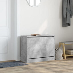 Walplus Shoe Cabinet Concrete Grey 80X34X63 Cm Engineered Wood - thumbnail 3