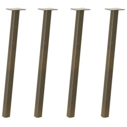 Berkfield Modern Console Table Legs 4 Pcs Natural Steel 72 Cm Steel