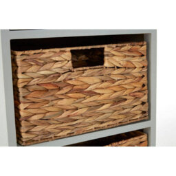 Premier Housewares Interiors By Premier Rustic Style One Drawer Two Baskets Cabinet, Compact Design Display Cabinet, Spacious Side Cabinet - thumbnail 6