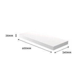 2 Pack Of Floating Shelves White Matte 60 X 24Cm (03101X2) - thumbnail 3