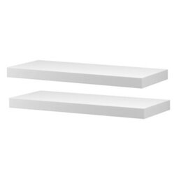 2 Pack Of Floating Shelves White Matte 60 X 24Cm (03101X2)
