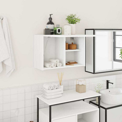 Vidaxl Bathroom Wall Cabinet White 60X25X40 Cm Engineered Wood - image 1