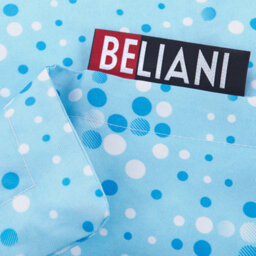 Beliani Bean Bag Cover Fuzzy 180 Cm 140 Cm Light Blue - thumbnail 4
