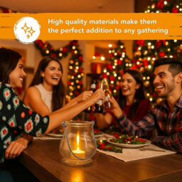 volila Set Of 12 Hanging Tealight Candle Holders Glass Decoration Gift Garden Lights - thumbnail 8