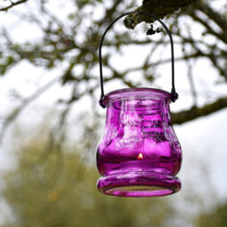 volila Set Of 12 Hanging Tealight Candle Holders Glass Decoration Gift Garden Lights - thumbnail 6