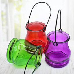 volila Set Of 12 Hanging Tealight Candle Holders Glass Decoration Gift Garden Lights - thumbnail 5