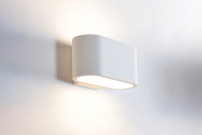 Luminosa Lighting Luminosa Indoor Decorative Paintable Plaster Chania Wall Light Ip20 For 1 X G9 Max 40W White