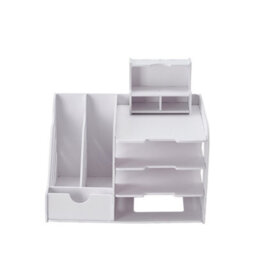Living And Home White Desktop Letter Tray Desk Organiser - thumbnail 2