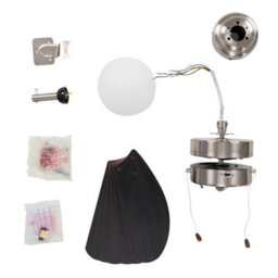"Valuelights Typhoon 30"" 6 Blade Chrome & Black Ceiling Fan With Bulb" - thumbnail 6