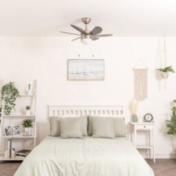 "Valuelights Typhoon 30"" 6 Blade Chrome & Black Ceiling Fan With Bulb" - thumbnail 5
