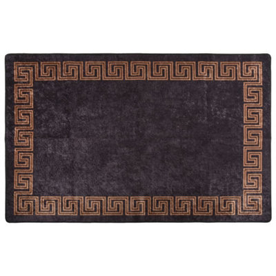Walplus Rug Washable 80X150 Cm Black And Gold Anti Slip - image 1