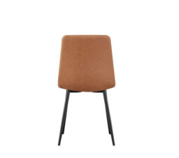 Mof Faux Suede Set Of 4 Dining Chairs With Sturdy Metal Legs Chairs With Backrest And Padded Seat Orange Stripe - thumbnail 6
