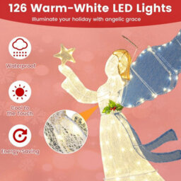 5Ft Lighted Angel Christmas Decoration - thumbnail 6