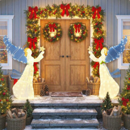 5Ft Lighted Angel Christmas Decoration - thumbnail 4