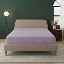 Flannelette Fitted Sheet Extra Deep 40Cm Skirt Soft Brushed Cotton Lilac - thumbnail 1