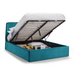 Oakham Nectarine Ottoman Storage Bed - Teal -  Double (135Cm) - thumbnail 2