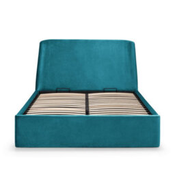 Oakham Nectarine Ottoman Storage Bed - Teal -  Double (135Cm) - thumbnail 4