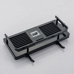 Bathroom Shelf Shower Pole Caddy Rack Storage Organiser Tray Holder Shelf  Black - Square Hole