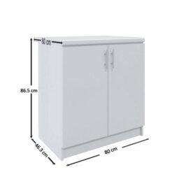 Jd Greta Kitchen Base Sink Unit 800mm Cabinet With Doors 80Cm Cashmere Matt With Worktop - thumbnail 4