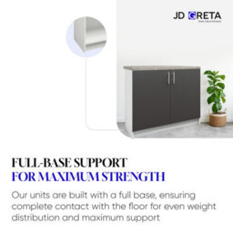 Jd Greta Kitchen Base Sink Unit 800mm Cabinet With Doors 80Cm Cashmere Matt With Worktop - thumbnail 7