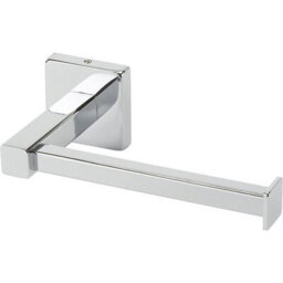 GoodHome Alessano Gloss Silver Effect Wall-Mounted Toilet Roll Holder (H)52mm (W)168mm