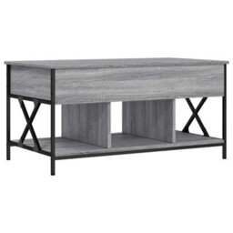 Berkfield Coffee Table Grey Sonoma 100X55X50 Cm Engineered Wood And Metal - thumbnail 7