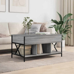 Berkfield Coffee Table Grey Sonoma 100X55X50 Cm Engineered Wood And Metal - thumbnail 3