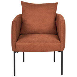 Beliani Armchair Malmos Fabric Golden Brown - thumbnail 4