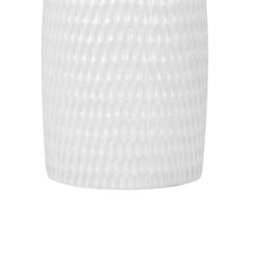 Beliani 25Cm White Stoneware Vase With Minimalist Pattern And Gloss Finish - thumbnail 5