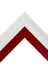 Frames By Post Scandi Limed White Frame With Red Mount For Image Size 20 X 16 Inch - thumbnail 5