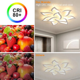 10Heads Led Dimmable Ceiling Light Flower 90W Warm White Chandeliers Livingroom - thumbnail 9